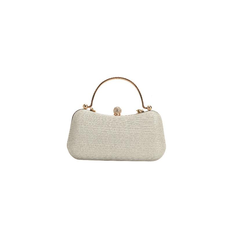 

New trendy women s bag with exquisite texture women s bag simple foreign style small bag lock shoulder chain messenger bag срібний