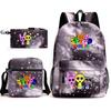 Rhythm Box Spiel Merchandise Schultasche Sprunki Cartoon Sternenhimmel Rucksack Umhängetasche Dreiteiliges Set