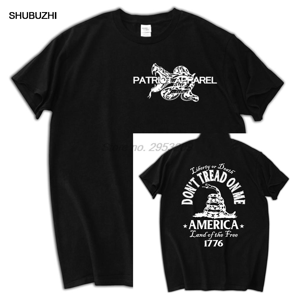 Dont Tread On Me Gadsden Snake Flag Political Tee Unisex t shirt brand top tees cotton tee shirt S