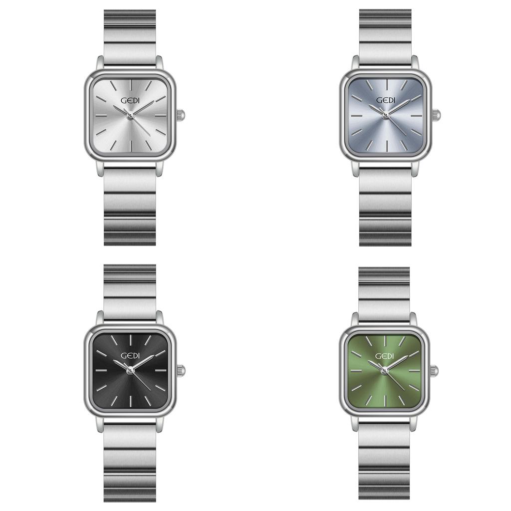 Gadi Elegant Stainless Steel Square Watch For Women With Water Resistance And Quartz Movement