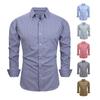 Heren Geruite Button-Down Shirt Lange Mouw Kraag Formeel Shirt Slim Fit Casual Shirt voor Kantoor Prom Feest Date