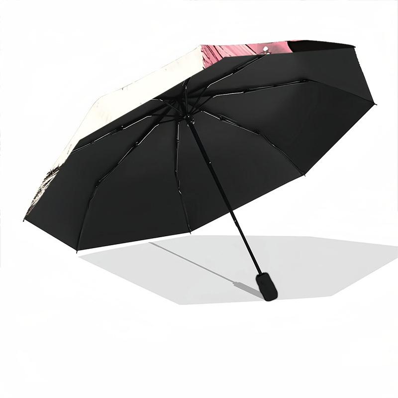 1pc Fairy Cat Automatic Open/close Folding Umbrella, Compact Portable Travel Umbrella, Durable Construction yy250809055