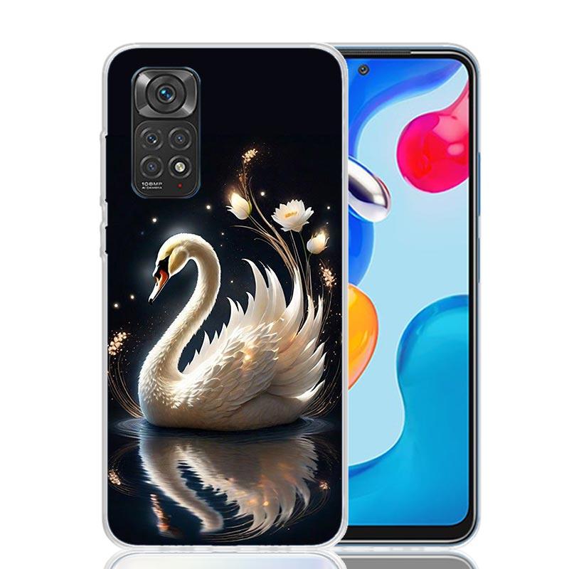 White Swan Grace Art Phone Case For Xiaomi Redmi Note 15 14 13 12S 12 Pro Plus 11S 11E 11 11T 10S 10 Art Soft Pattern Cover Redm
