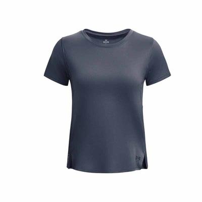 Iso-Chill Solid Crew Neck Short Sleeve T-Shirt Women Tops Gray 1377900-044