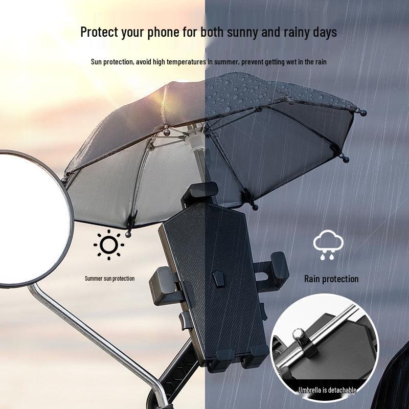 360° Rotatable Phone Mount with One-Key Lock for Bicycle and Electric Scooter
