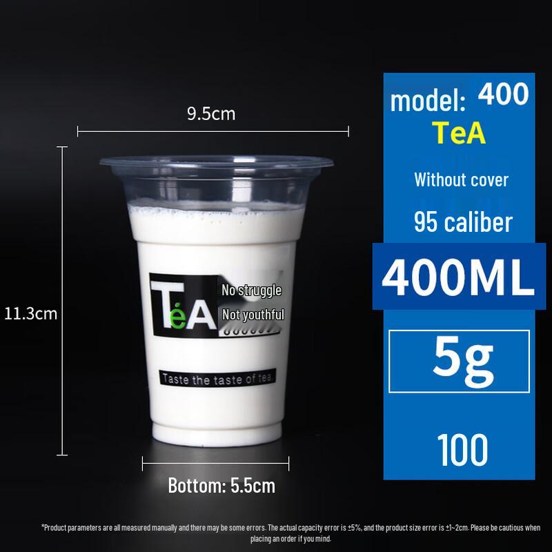 

Disposable Transparent Plastic Bubble Tea Cups with Lids