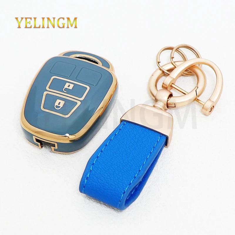 For Toyota Corolla Fielder Vitz Rav4 Mk4 Rav 4 2 Buttons Soft Tpu Car Key Case Cover Remote Shell Fob Holder Keychain Protector
