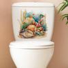 Underwater World Toilet Stickers: Coral, Starfish, and Fish; Bathroom Toilet Seat Decorative Stickers; Bathroom Toilet Stickers