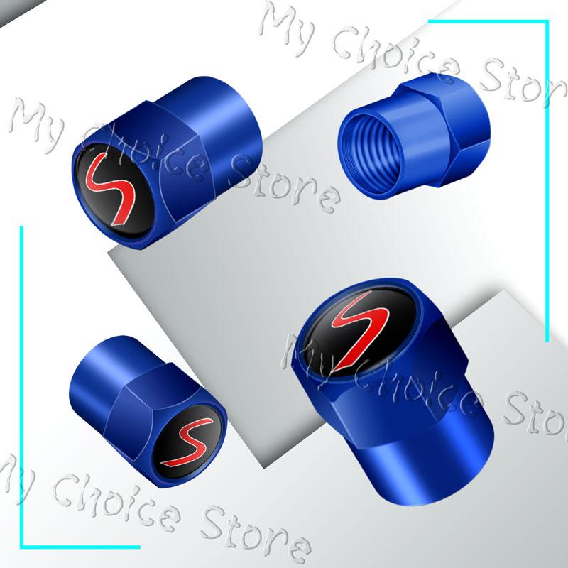 4Pcs/set Metal Alloy S Emblem Car Wheel Tire Valve Stem Caps For Mini Cooper S Logo John Cooper Works R55 R53 R52 F55 F54 F60 Rdxzk11