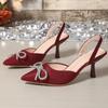 Women's Sandals High Heels Gladiator Elegant Woman Heeled Gold Silver Rivet Peep Toe Sexy Sale Dress Wedding Bride Stiletto Heel