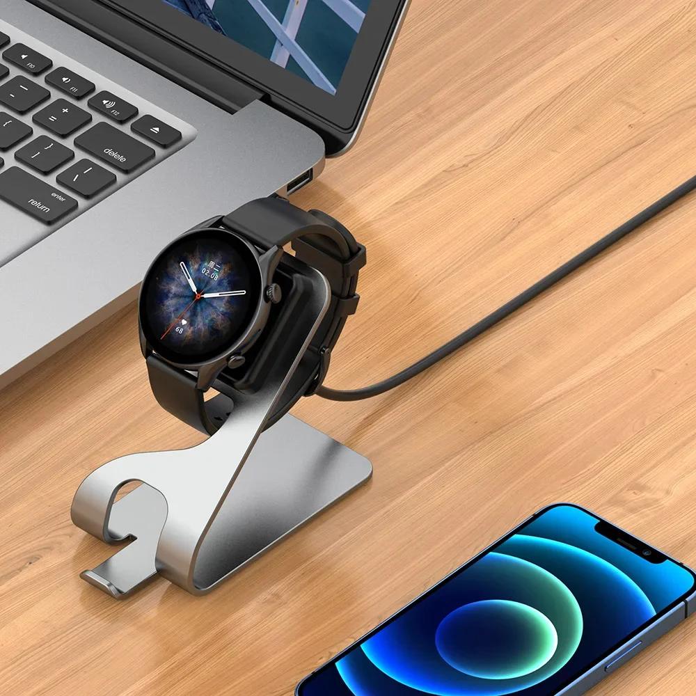 Charger Stand with USB Charger Cable for Amazfit GTR 3/4/ GTR 3 4 Pro/ GTS 3/ T-Rex 2 Charging Dock for Amazfit GTR3 Smart Watch