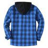 Men's Plaid Shirt Hooded Zipper Button Sweatshirt Men's Casual Fashion Sweatshirt