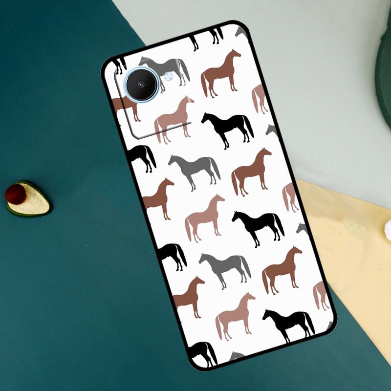 

Horse Pony Pattern For Realme 9 10 11 Pro Plus GT Neo 5 3 3T C11 C15 C25s C21Y C30 C31 C33 C35 C53 C55 Case Realme C35