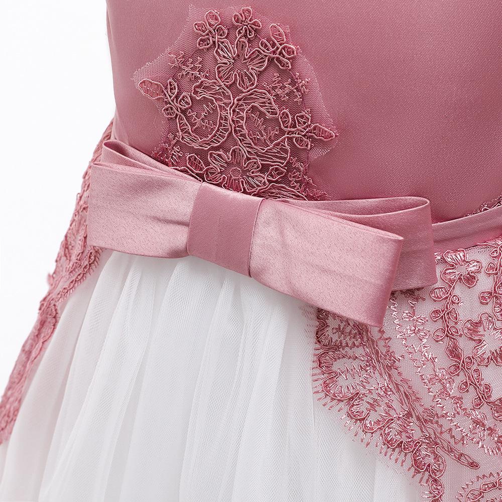 Kids' Formal Evening Dress with Train for Piano Performance or Catwalk