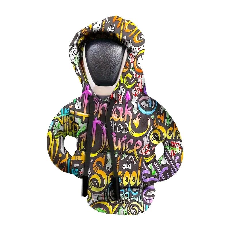 1Pc Colorful Mini Gear Shift Hoodie Cover Shift Protector Car Gear Handle Decoration Fits Manual Automatic Car Interior Decor