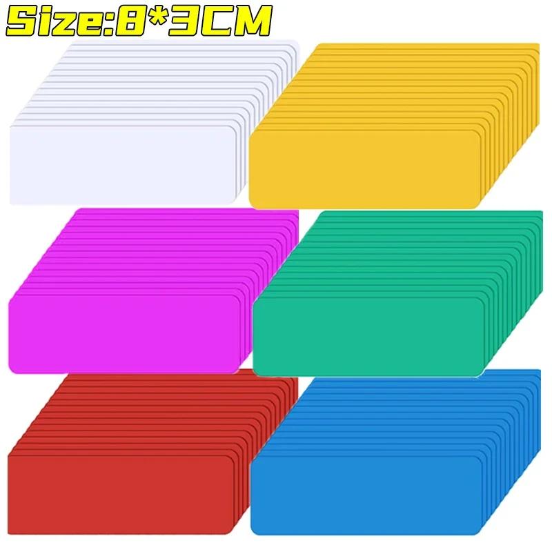 

50/5PCS Magnetic Dry Erase Label Card Name Plate Tags Reusable Stickers School Office for Whiteboards Refrigerator Color Sticker 5PCS
