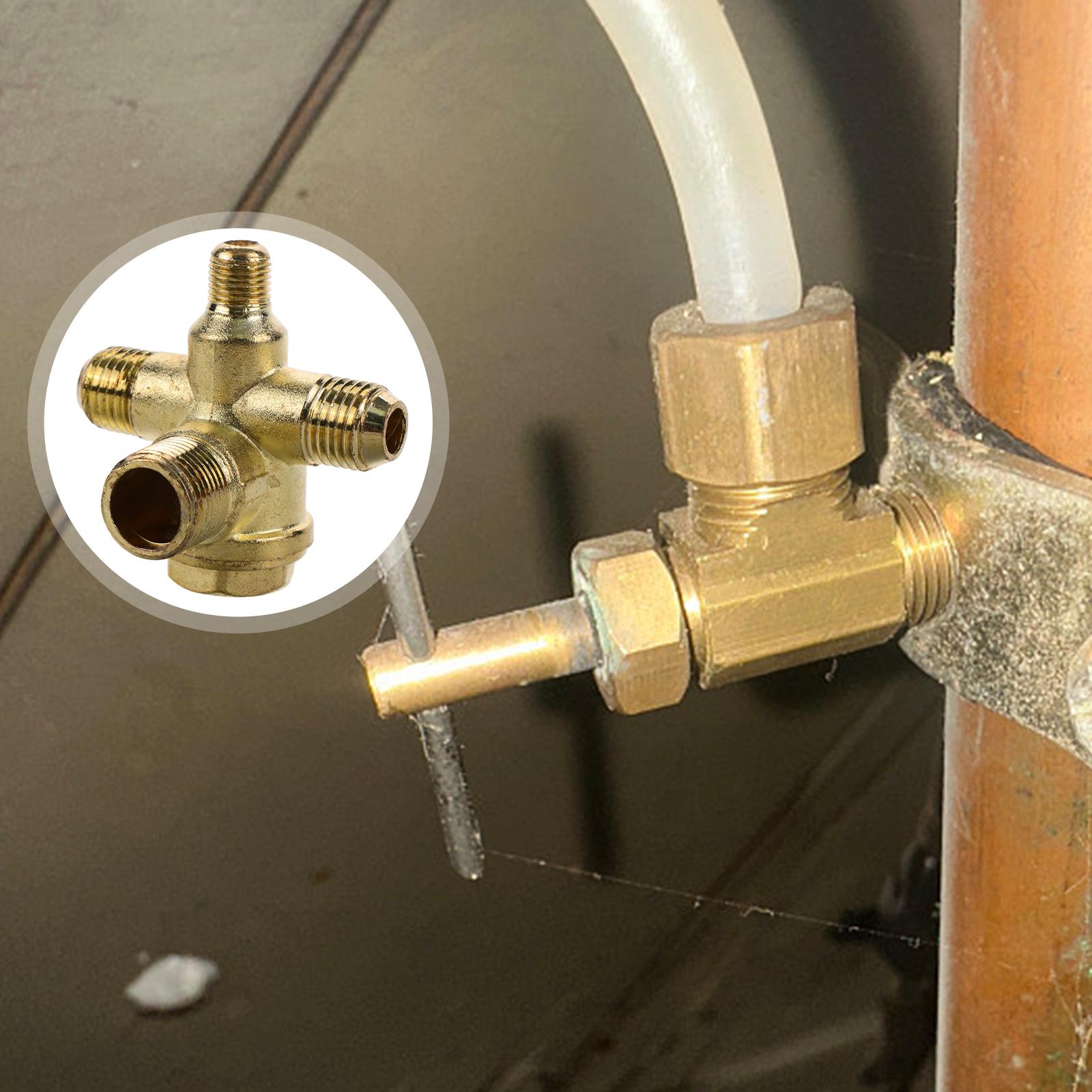 

Double Tube One Way Valve Air Compressor Check Valve Pneumatic Valve Threaded Non Return Pressure Valve Accessory Joint 5.40X5.30X3.80CM