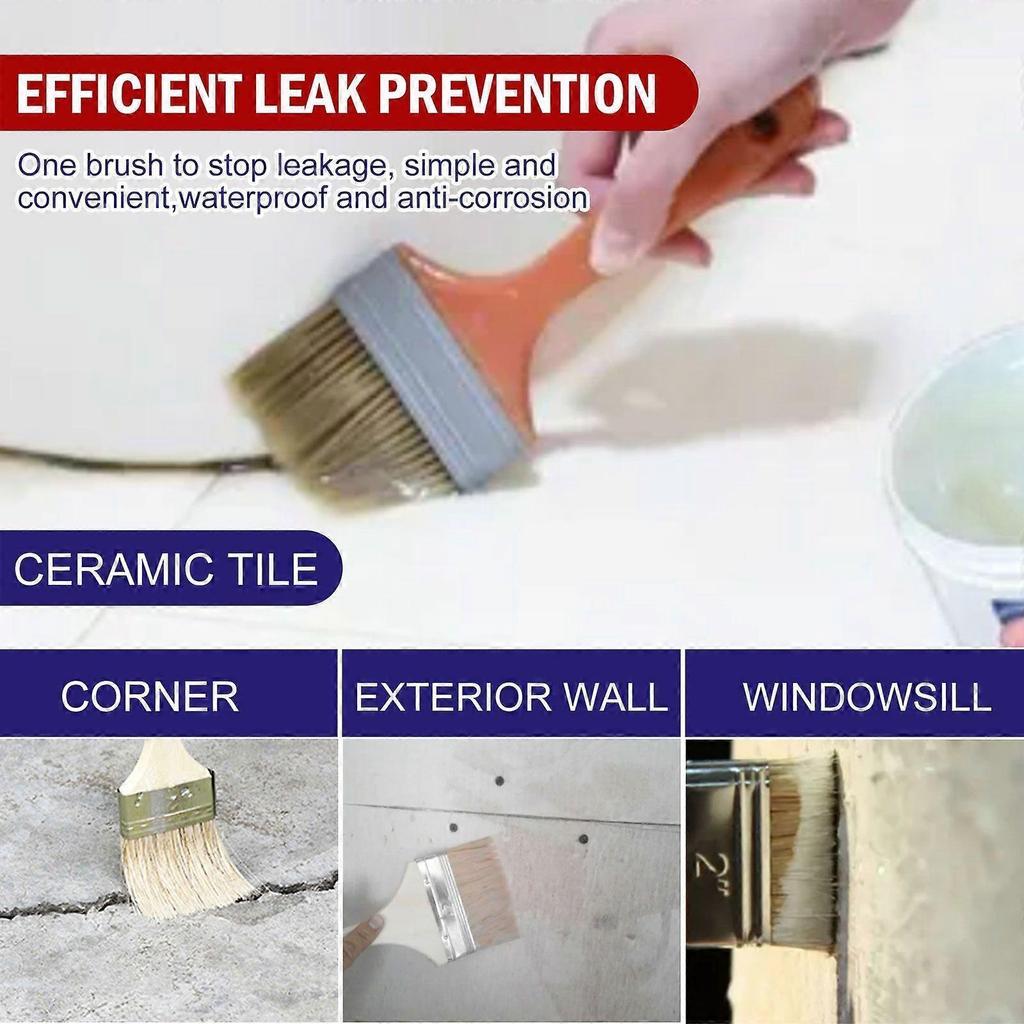 Limited time!!Jue-Fish Transparent Leak-Proof Waterproof Sealant, No Need To Break Tiles, Suitable For Bathroom And Kitchen Floor Tiles, Waterproof Co
