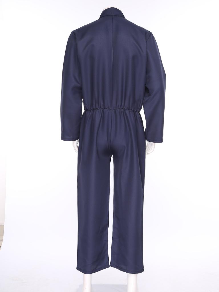 Unisex Overalls mit Frontreißverschluss S-3XL, Arbeits-Overall mit Brusttaschen für Arbeit, Halloween & Cosplay