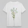 Women's Plus Size Classic T-Shirt Light Blue Daisy Flower Graphic Cotton Tee