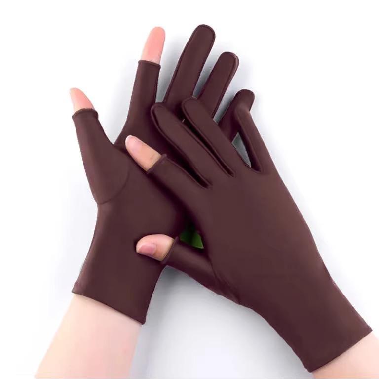 

Ice Silk Women s UV Protection Fingerless Cycling Gloves - Breathable, Anti-Slip, Touchscreen-Compatible for Spring/Summer