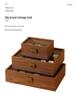 Walnut Wood Grain Watch and Jewelry Display Box with Glass Top