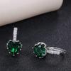 Silver Multi Color Heart CZ Hoop Earrings Halo Pave Crystal Leverback Heart Drop Earrings Women Multicolor Love Jewelry