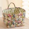 Portable Floral Foldable Storage Basket for Home Textiles and Underwear Organizer