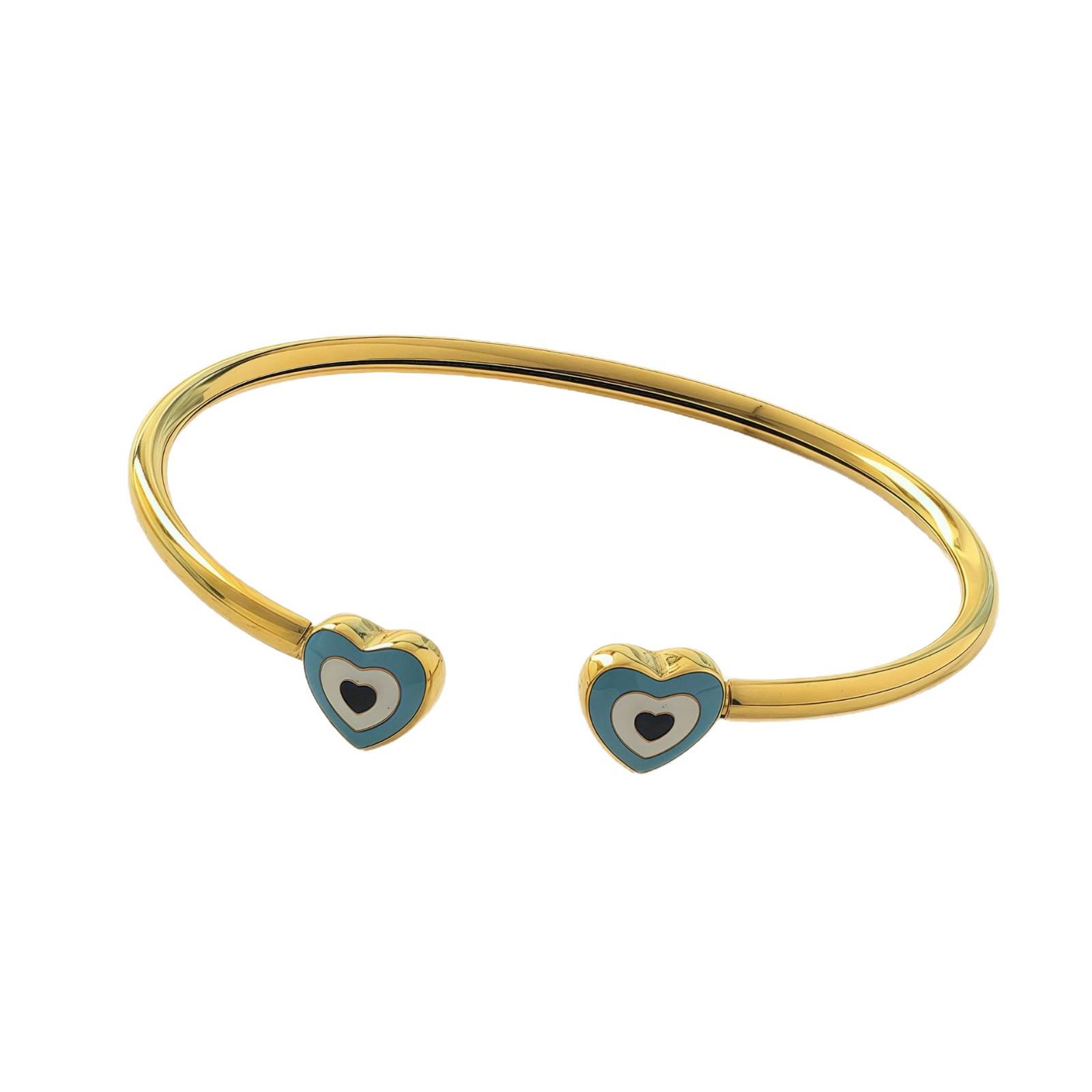 

Vintage Geometric Devil s Eye Bracelet - Retro Style Jewelry for a Unique Look YX-11-7 Steel