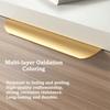 Aluminum Zinc Zinc Alloy Hidden Handles Morandi Color Embedded Wardrobe Handles  Wardrobe Door