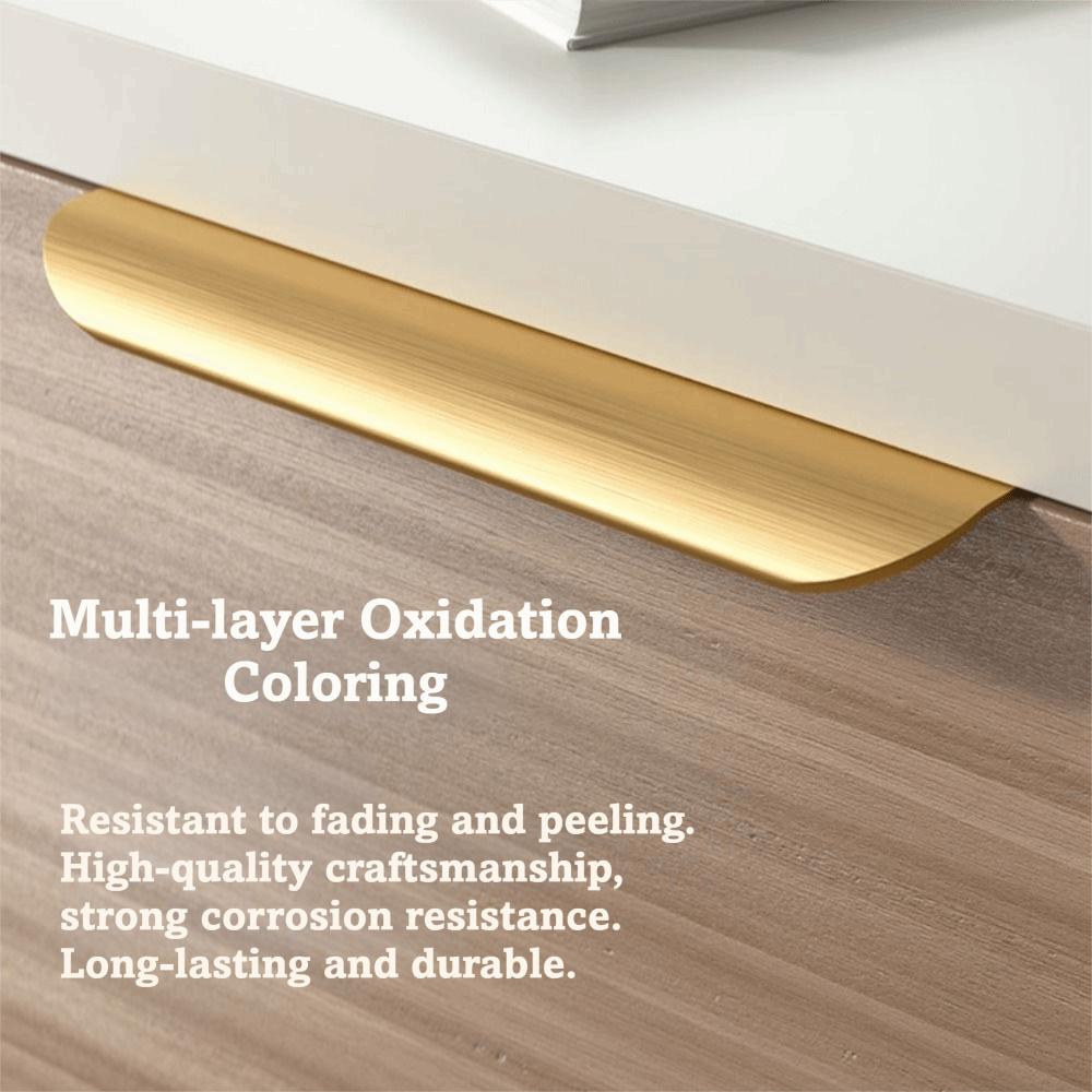 Aluminum Zinc Zinc Alloy Hidden Handles Morandi Color Embedded Wardrobe Handles  Wardrobe Door