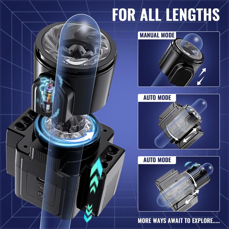 Automatic Male Masturbator Cup Telescopic Sucking Vibration Thrusting Piston Blowjob Machine Real Oral Vagina Sex Toy for Men