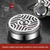 Fireproof Stainless Steel Mosquito Coil Holder with Lid and Ash Catcher for Outdoor Use