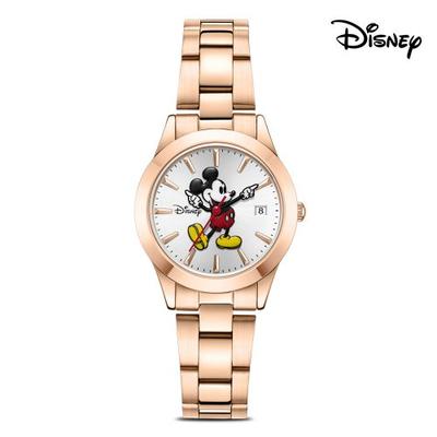 Disney Mickey Mouse Vivid Bar Index Women's Metal Wristwatch D11328RG