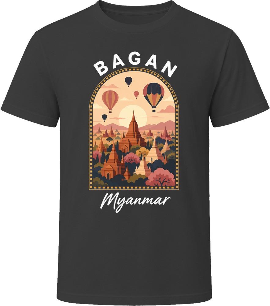 Bagan Myanmar Temple Plain Vacation Travel Poster Souvenir Gift T-Shirt