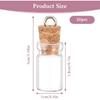 20 Pcs Mini Glass Bottles with Cork 1ml Capacity Clear Tiny Glass Bottles ing Message Bottle DIY Art Craft Storage Small Jars for Home and Holiday