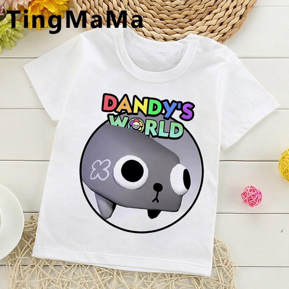 Dandys World T Shirt Kids Father Mother Fashion Casual Cartoon T-Shirts Men Teen Boys Loose O-Neck Short Sleeve Summer Clothes
