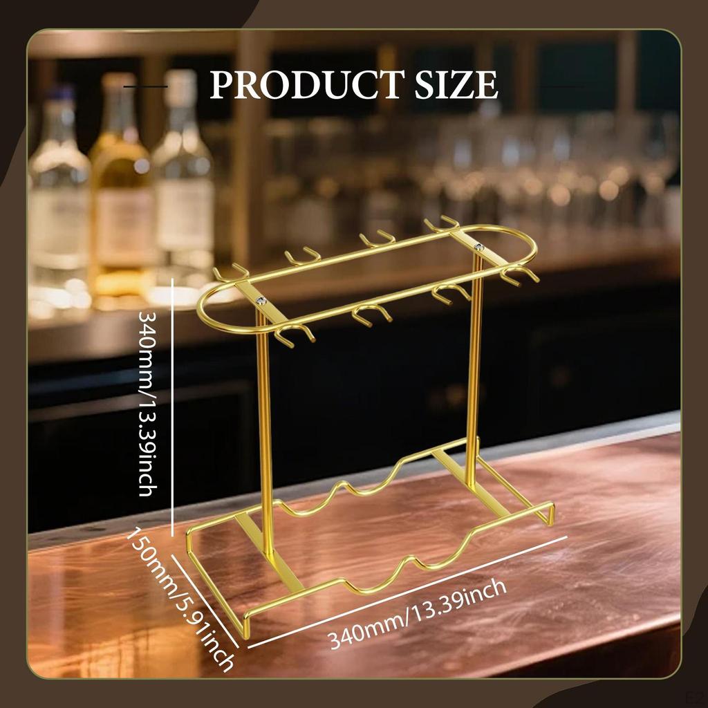 Countertop Glass Holder Organizer Tabletop Goblets Storage Rack for Kitchen Accessories