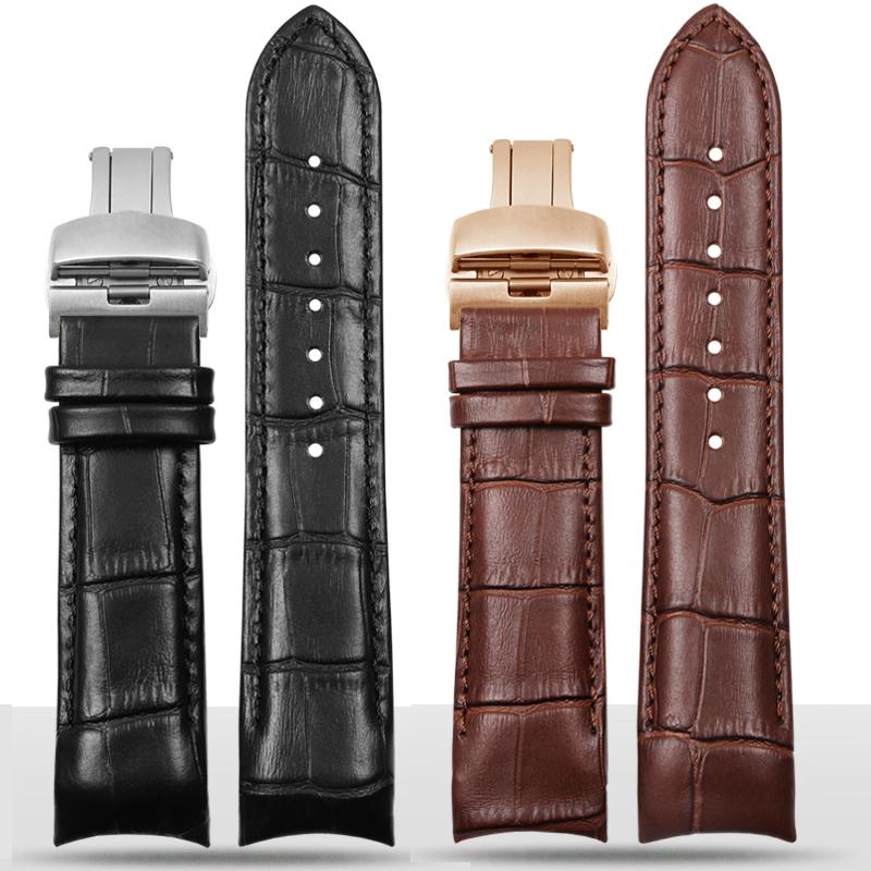 22mm 23mm 24mm Gebogenes Ende Kalbsleder Uhrenarmband Für Tissot Uhr Armband 1853 COUTURIER T035627A T035407A T035439 Herrenarmband