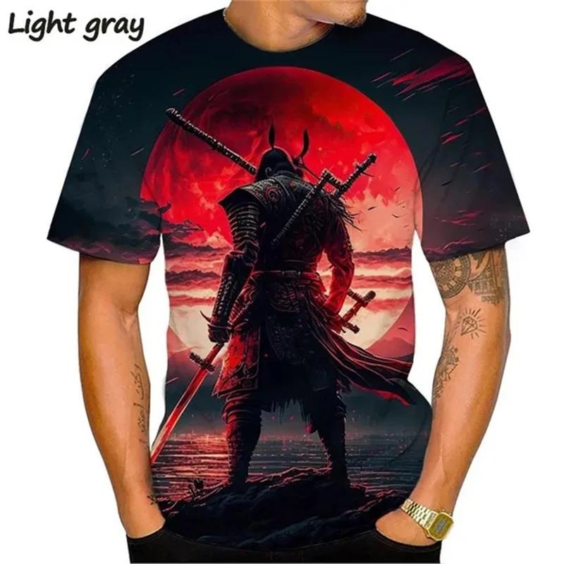 

Новая футболка с японским самураем, 3D-принт, сакура, ниндзя, рубашка с коротким рукавом, модные повседневные топы для мужчин и женщин, футболки 2XL
