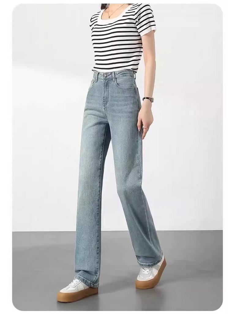 Women's High Waist Light Color Jeans - Spring/Autumn 2025 Style: Straight, Slimming, Petite, Narrow & Wide Leg.
