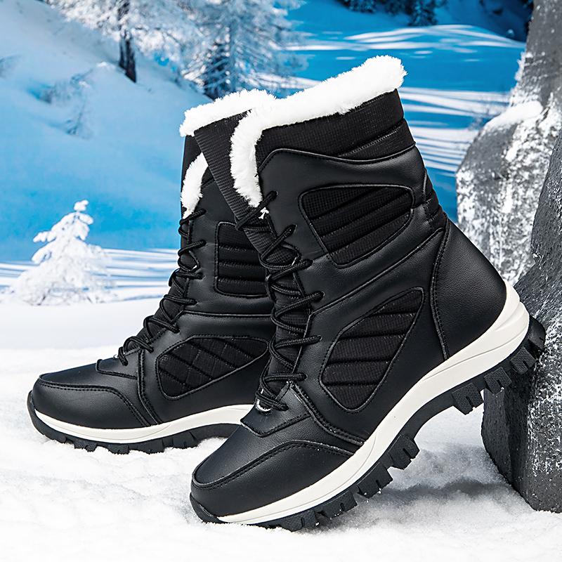 Women Shoes Winter Non-slip Plush Snow Mid-calf Boots Warm Platform Shoes Bota Feminina Zapatos De Mujer Chaussure Femme Female
