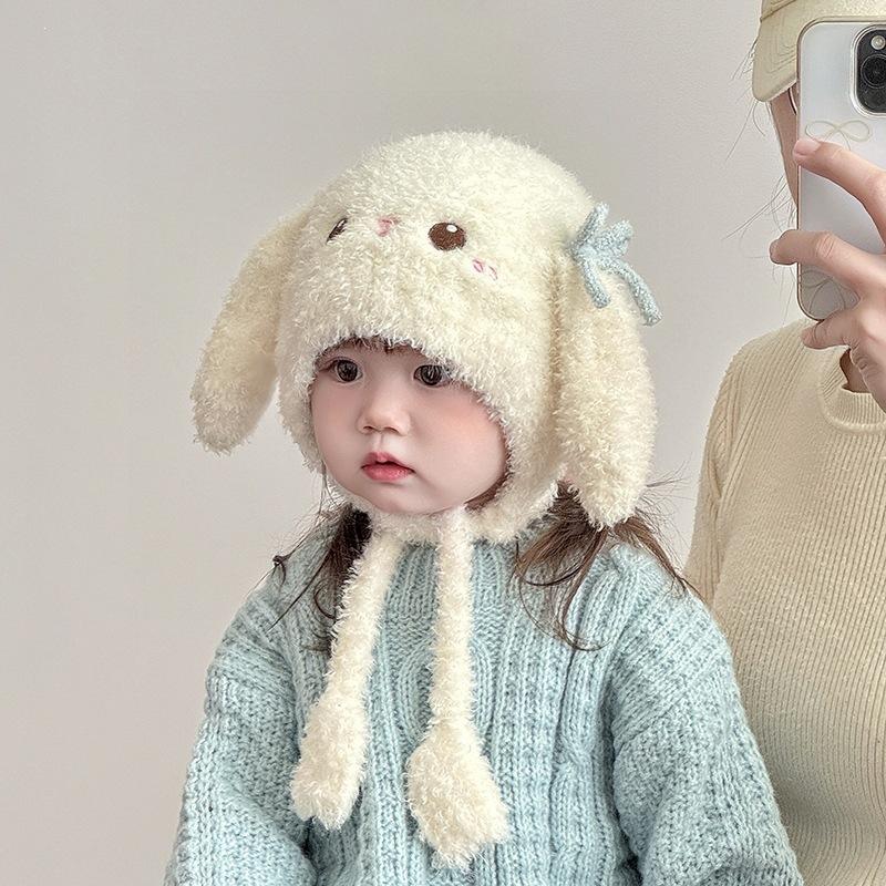 Warm Tide Integrated Ear Protection Autumn and Winter Scarf Children's Hat Hat Women's Plush Hat Baby Hat Thickened Windproof Cute
