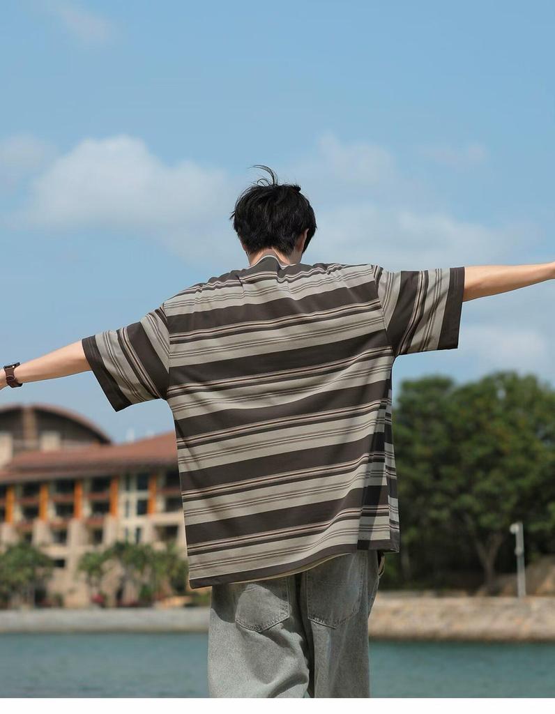 Men's Summer Korean Style Short-Sleeve T-Shirt - Trendy, Simple, Loose-Fit Hong Kong Casual Top