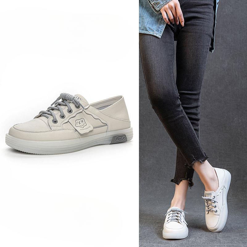 

Обувь нового стиля, обувь на мягкой подошве, универсальная повседневная обувь, женская обувь на плоской подошве 43 серый/бежевый