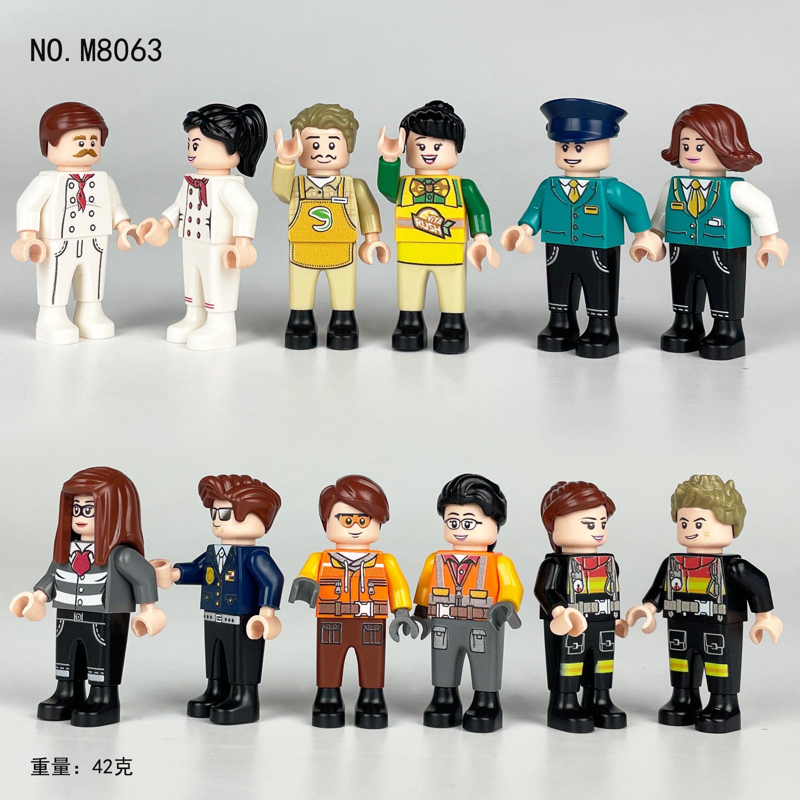 

Минифигурки из строительных блоков по профессиям Доктор Медсестра Студент Пожарный Астронавт Мелкие детали Сборные игрушки