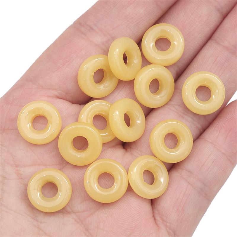 Imitation Jade Sicherheitsverschlussperlen für DIY Ohrringe, Armbänder und Halsketten