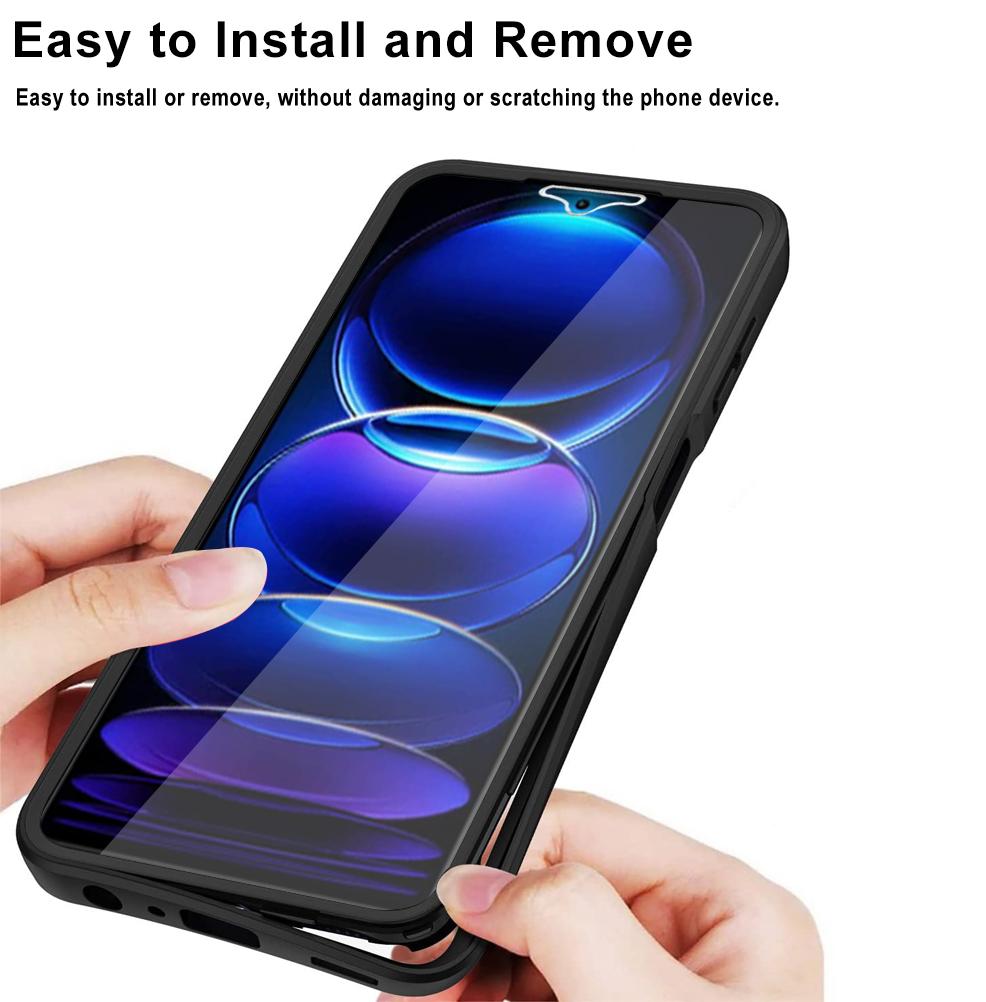 360 Clear Case for Xiaomi 12T Pro 13 Lite Redmi Note 12 11 Pro Plus 5G 12S 11S POCO X5 Pro F5 Full Protection Phone Bumper Cover
