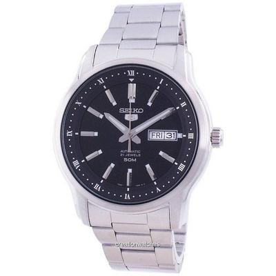 5 Automatische Herrenuhr mit schwarzem Zifferblatt SNKP11 SNKP11K1 SNKP11K