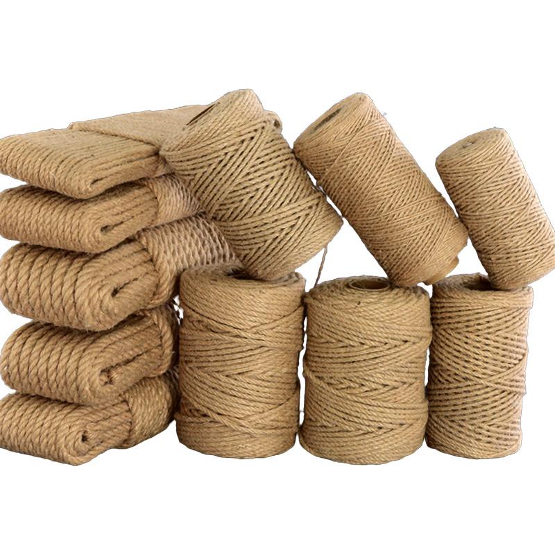 1-10mm Natural Rope Jute Ribbon Sewing DIY Wedding Cord Craft Natural Thread Twine Bulk Handmade Party Christmas Home Decortion